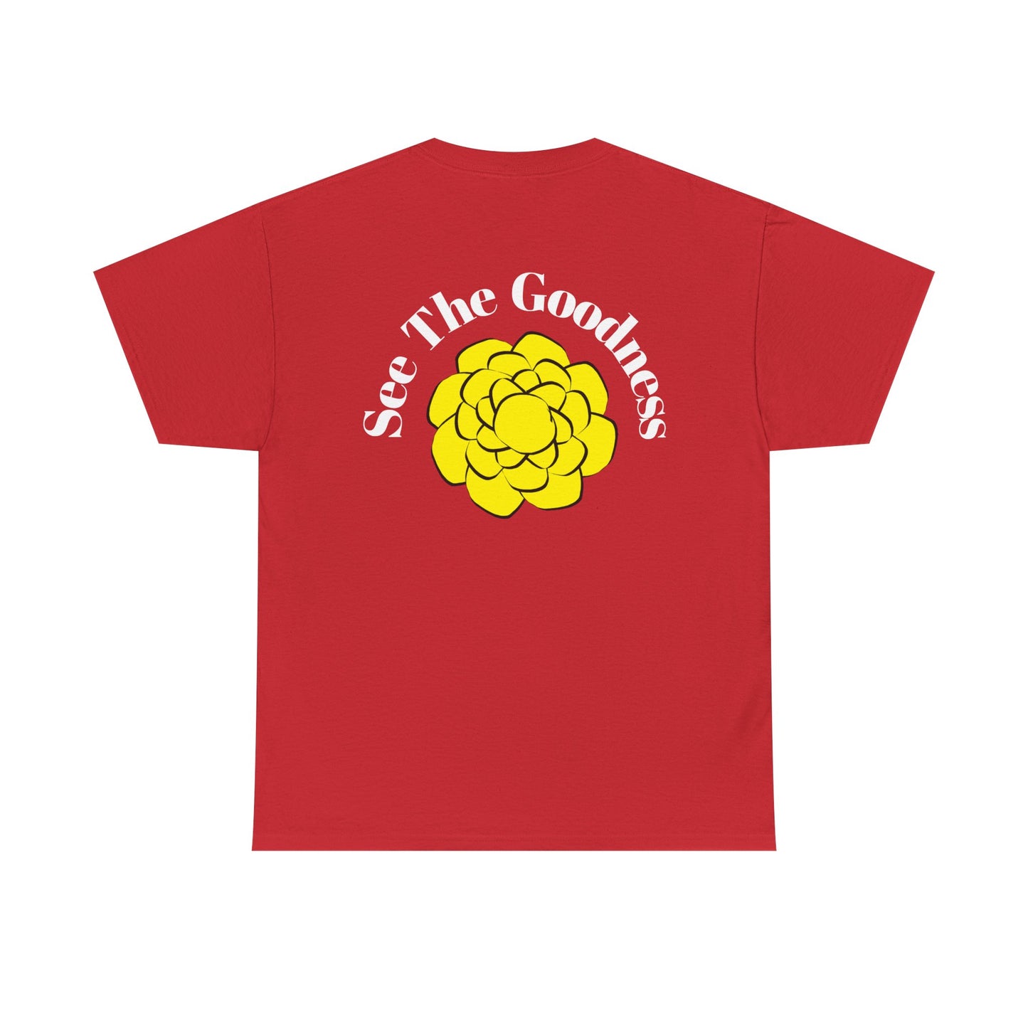 "See The Goodness" Unisex Heavy Cotton Tee - Positivity Floral Design