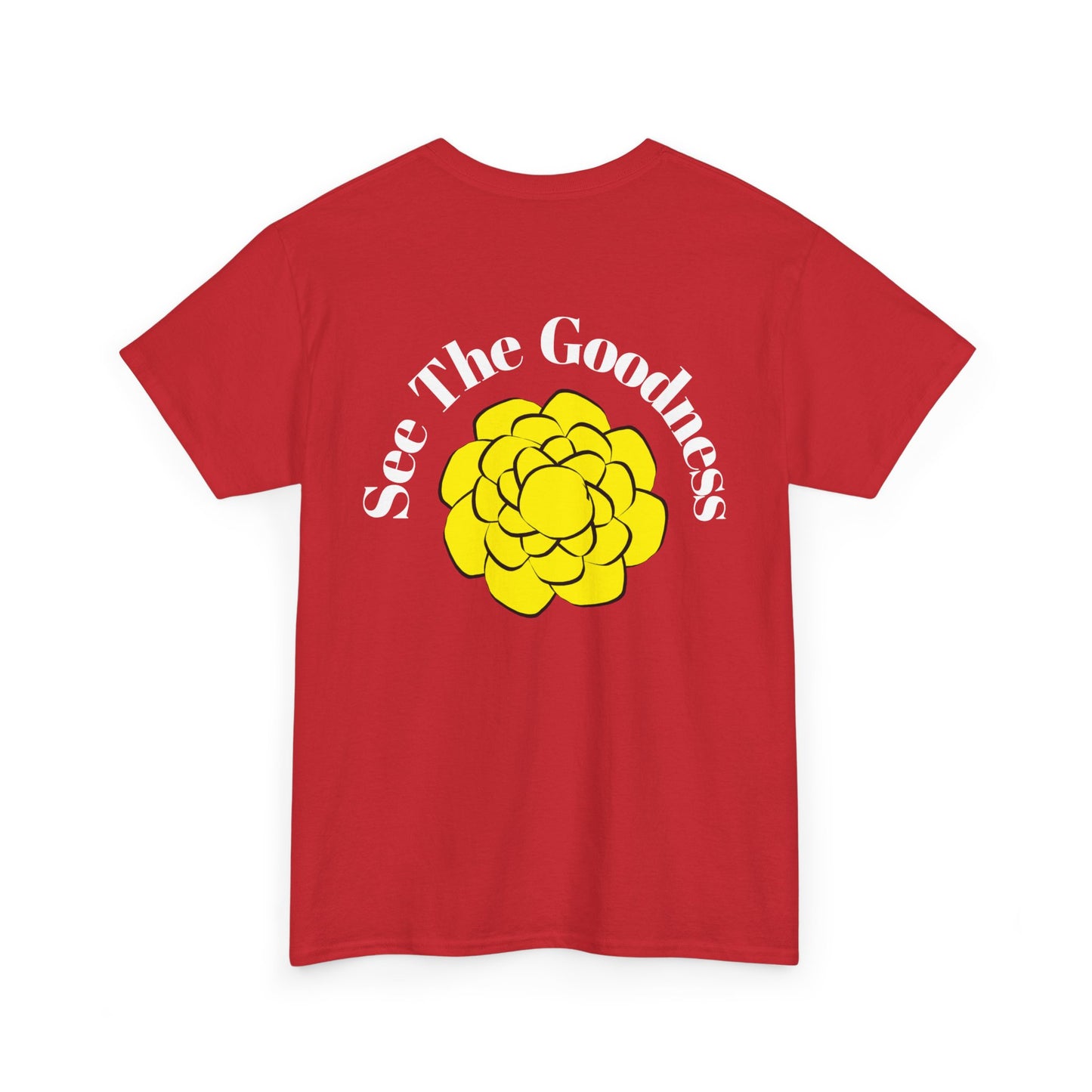 "See The Goodness" Unisex Heavy Cotton Tee - Positivity Floral Design