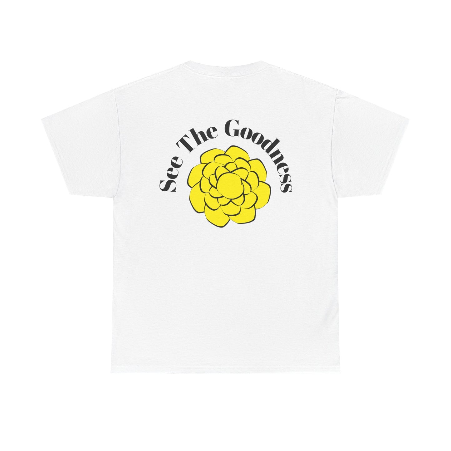 "See The Goodness" Unisex Heavy Cotton Tee - Positivity Floral Design