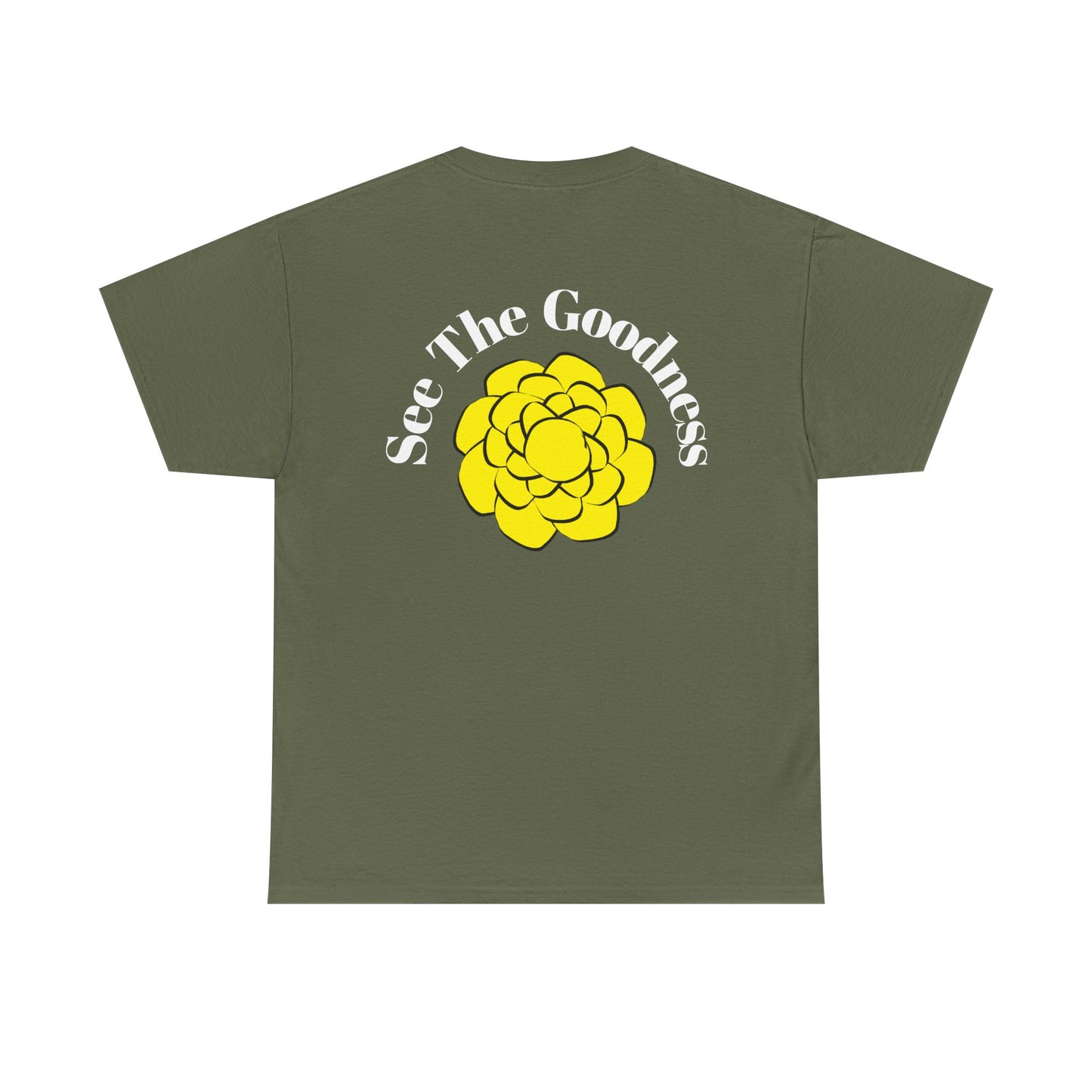 "See The Goodness" Unisex Heavy Cotton Tee - Positivity Floral Design
