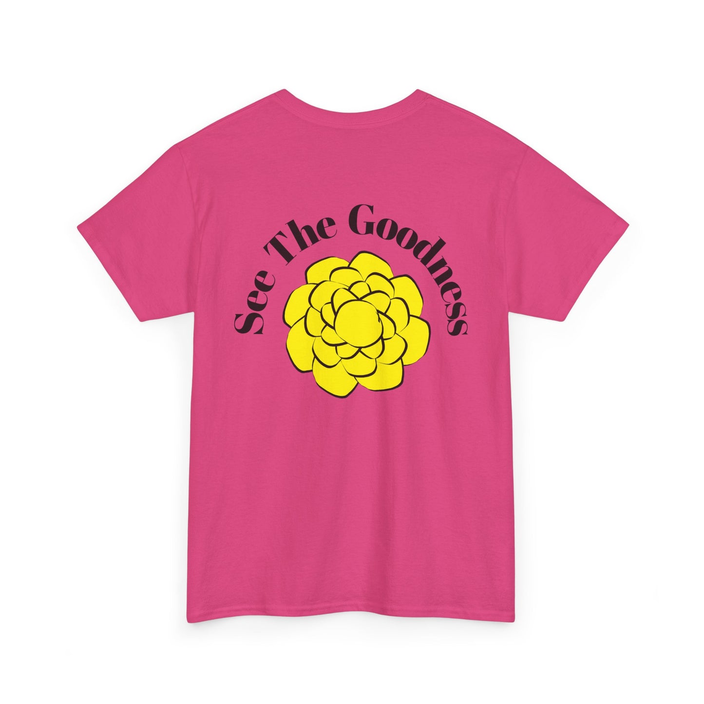 "See The Goodness" Unisex Heavy Cotton Tee - Positivity Floral Design