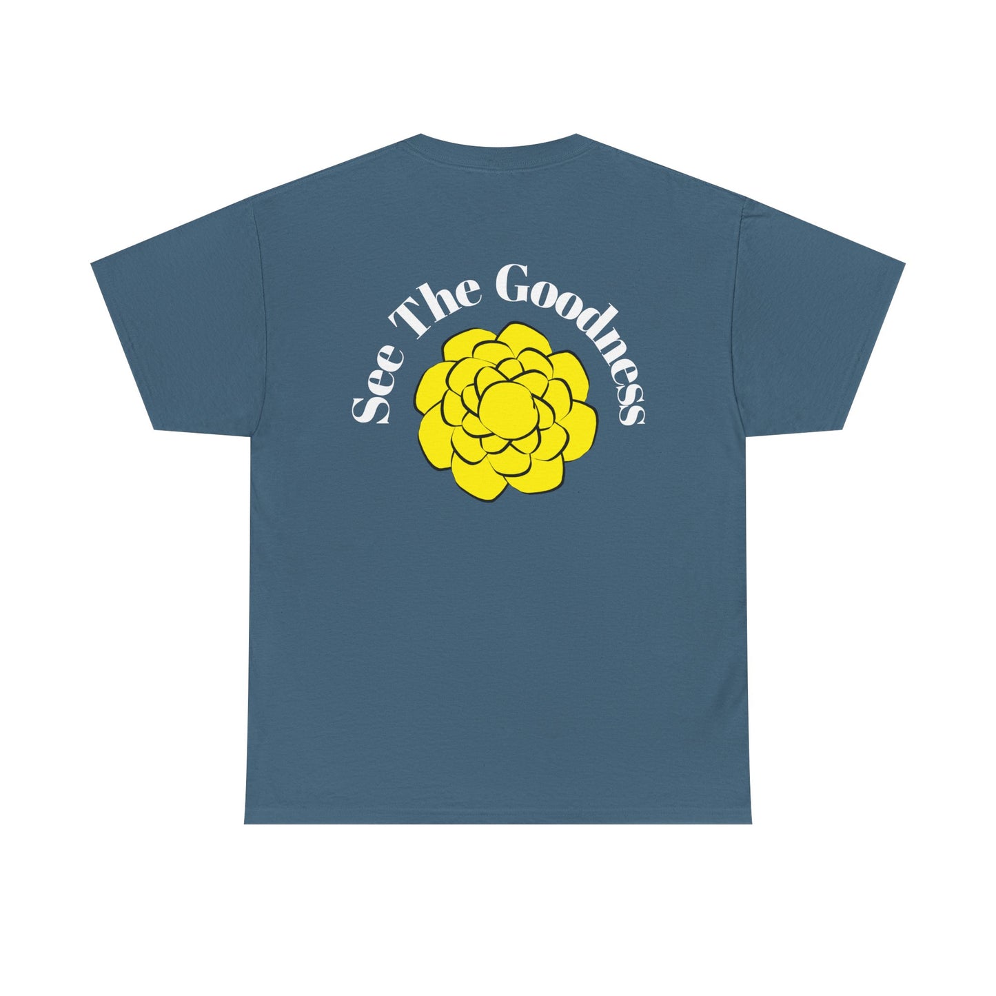 "See The Goodness" Unisex Heavy Cotton Tee - Positivity Floral Design