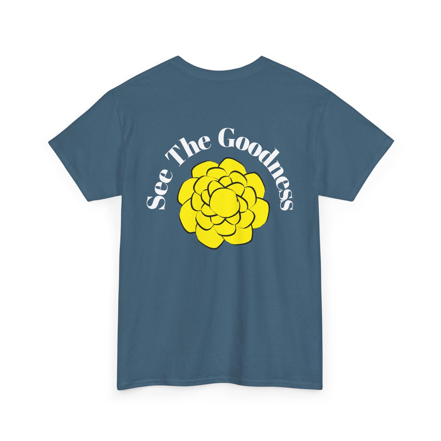 "See The Goodness" Unisex Heavy Cotton Tee - Positivity Floral Design