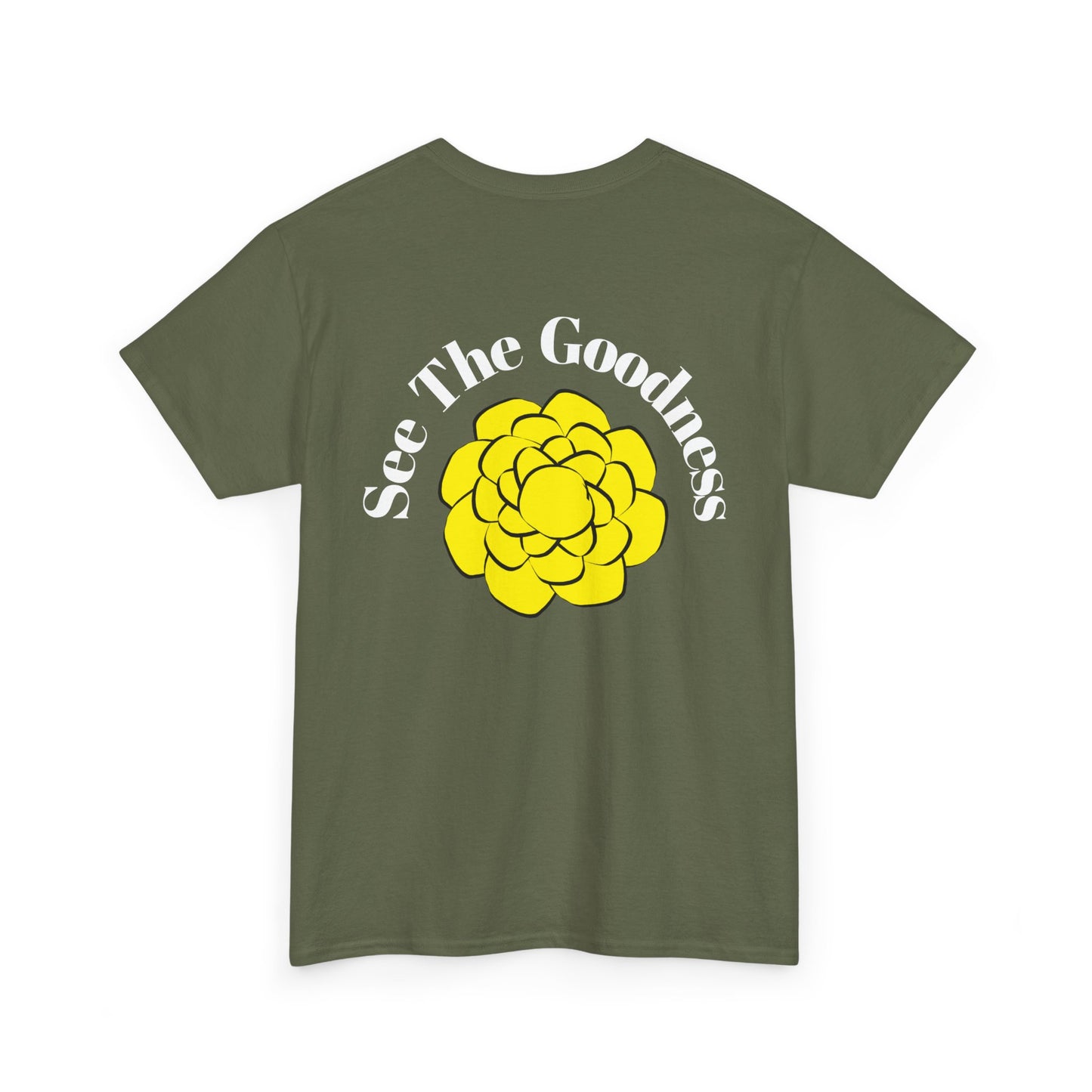 "See The Goodness" Unisex Heavy Cotton Tee - Positivity Floral Design