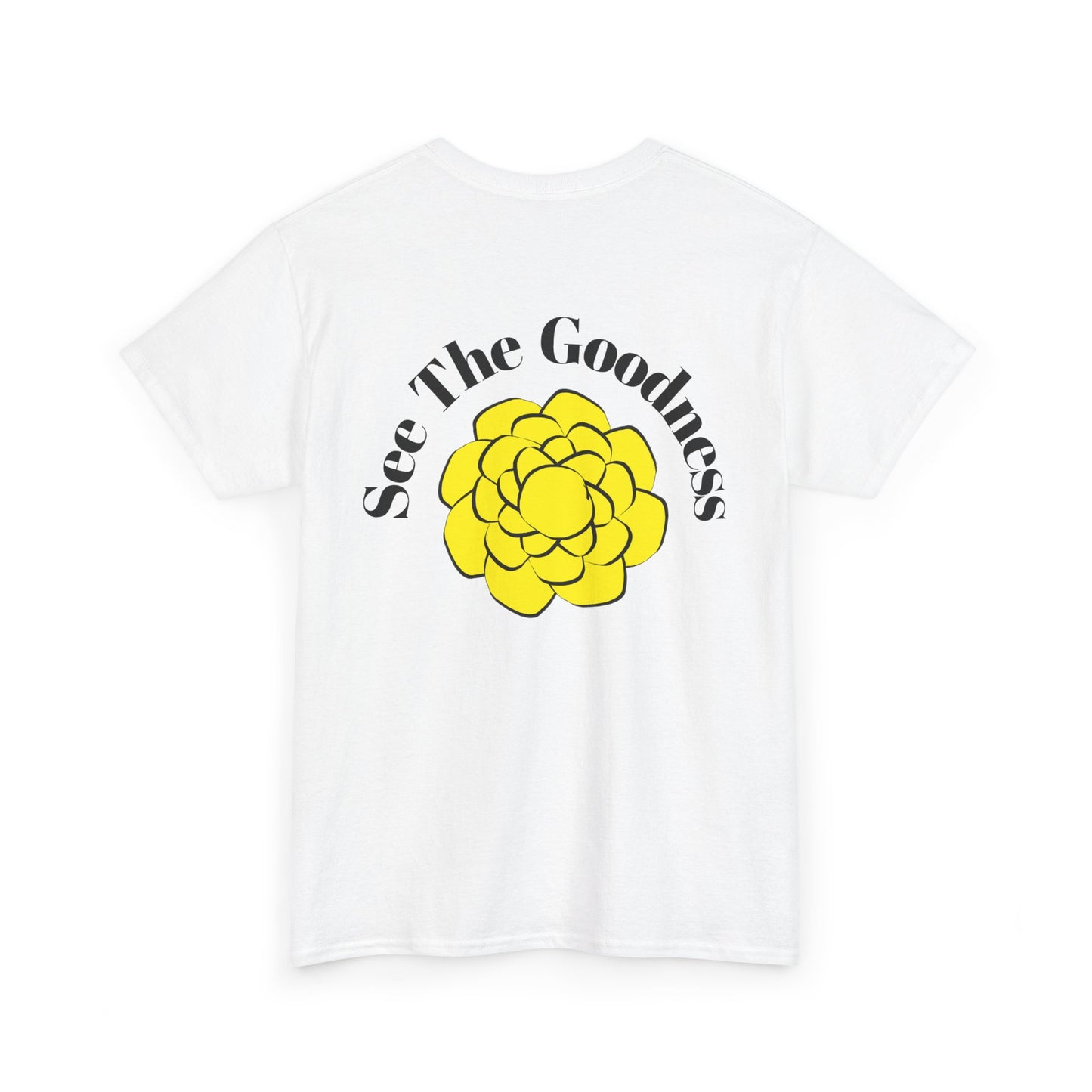 "See The Goodness" Unisex Heavy Cotton Tee - Positivity Floral Design